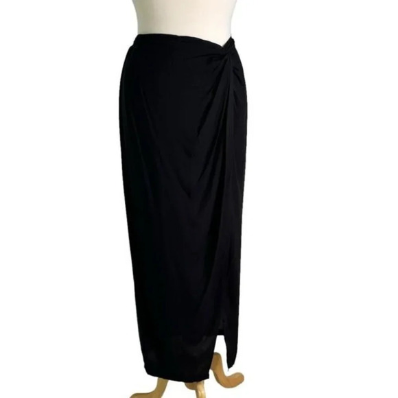 Aqua Swim Womens Black Sarong Beachwear Skirt Cover Up Size XS/S NWT - Picture 2 of 8